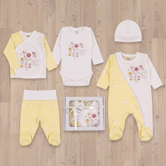 Бебешки подаръчен комплект в жълто