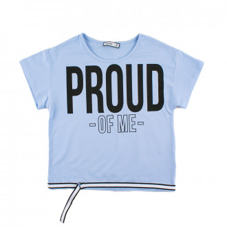 Детска тениска в светлосиньо за момичета