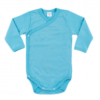 Боди от памучен сингъл в цвят тюркоаз