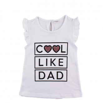 Детска тениска в бял цвят за момичета