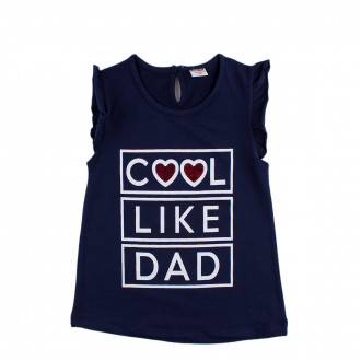 Детска тениска в тъмносин цвят за момичета