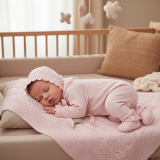 Луксозен памучен комплект за изписване от плетиво 