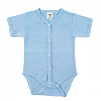 Боди от памучен рипс с предно закопчаване