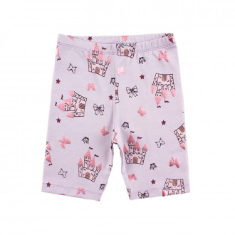 Късо клинче със щампиран десен за момичета