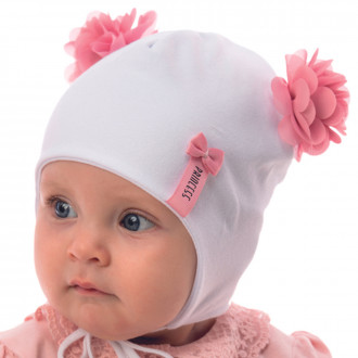 Двупластова трикотажна бебешка шапка 