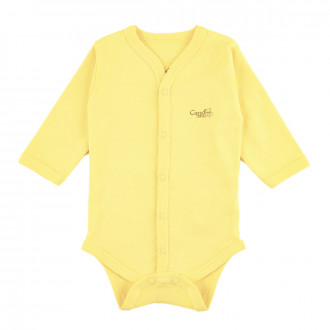 Боди от памучна материя в жълто