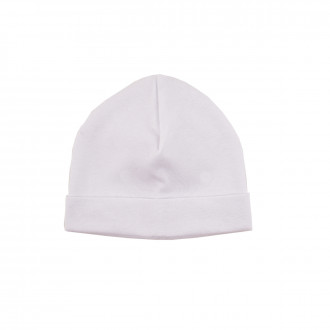 Трикотажна детска шапка в цвят екрю