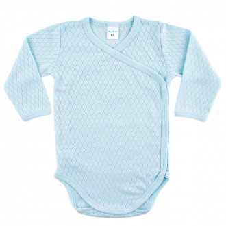 Боди с предно закопчаване от памучен ажур