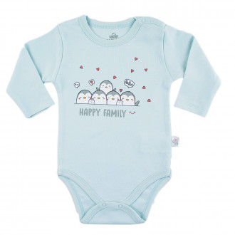 Боди от памучен интерлок "Happy family"