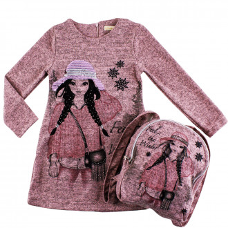 Комплект рокля и раница от фино плетиво "Магдалена" (4 - 7 год.) 1