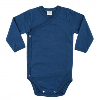 Боди от памучен сингъл в цвят деним