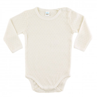 Боди от памучен ажур в екрю