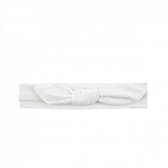Бебешка лента за глава в бяло