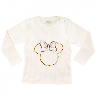 Блуза с апликация от камъчета за момичета