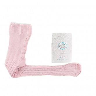 Детски памучен чорапогащник в розов цвят (1 - 8 год.) 1