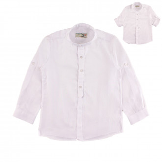 Детска риза в бял цвят за момчета