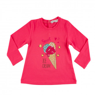 Детска блузка за момичета в наситено розово