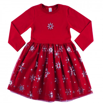 Коледна ватирана рокля "Снежна приказка'' (1 - 9 год.) 1