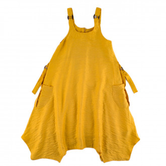 Лятна рокля "Румелия" в цвят горчица