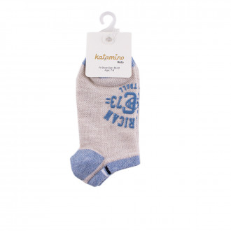 Детски къси чорапки тип терлик със силиконови надписи