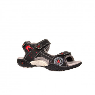 Детски анатомични сандали в черно за момчета