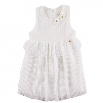 Бебешка рокля "Денислава" в бял цвят 1