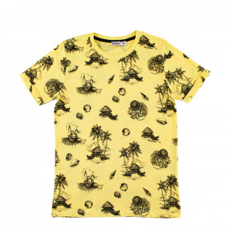 Детска тениска за момчета в жълт цвят 