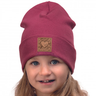 Трикотажна детска шапка от памучен рипс  1