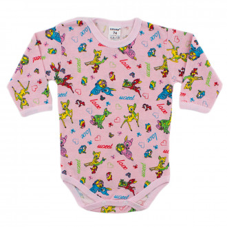 Бебешко боди сингъл в розово за момичета