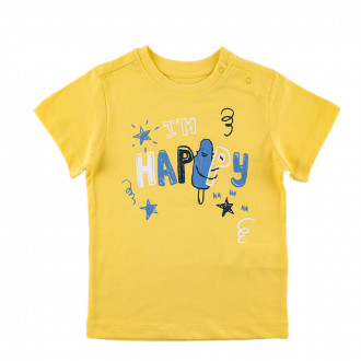 Лятна тениска за момчета в жълт цвят 
