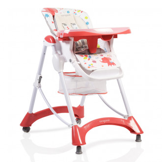 Детски стол за хранене Mint червен 1