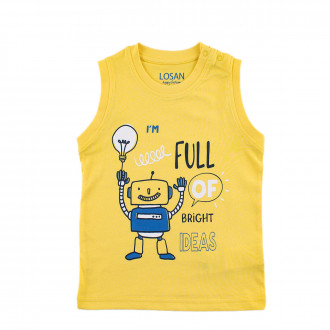 Тениска без ръкави за момчета в жълт цвят "Full"