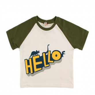 Тениска в екрю за момчета