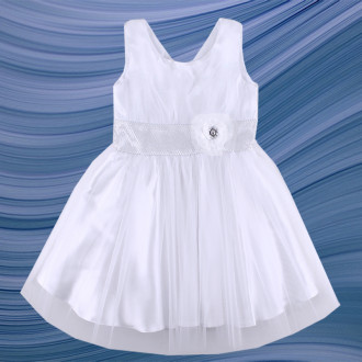 Детска официална бяла рокля "Дияна" (1 - 9 год.) 1