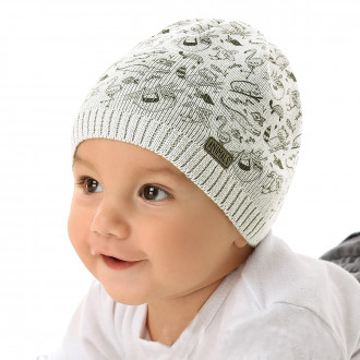 Бебешка шапка от фино плетиво за момчета 1