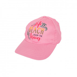 Лятна шапка за момичета "Beach" в розово