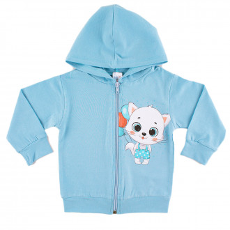 Бебешки суичер за момчета в светлосин цвят 