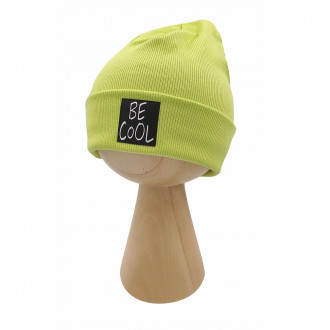 Трикотажна детска шапка от памучен рипс в резеда