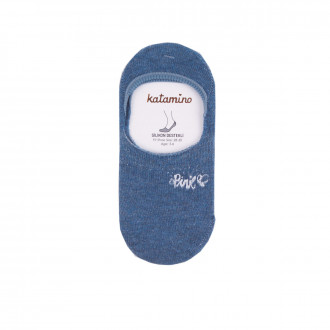 Къси чорапи тип терлик за момичета в синьо