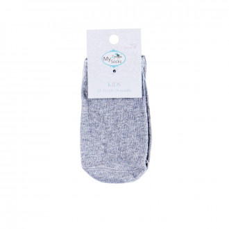 Детски къси чорапки в сив меланж  за момчета