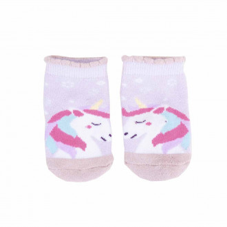 Детски термочорапки за момичета с еднорози в лилаво