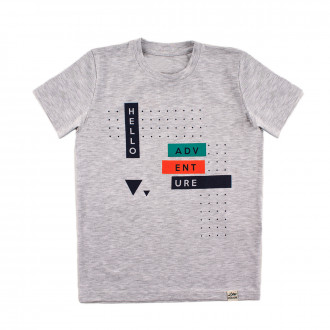 Тениска в цвят  сив меланж за момчета