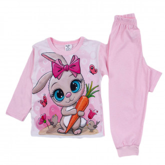 Памучна пижама с анимационен герой "Rabbit" в розово 1