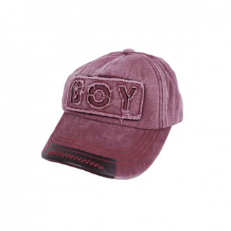 Детска лятна шапка "Boy" в цвят бордо