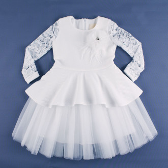 Официална рокля  ''Снежина" в бяло (9 мес. - 3 год.) 1