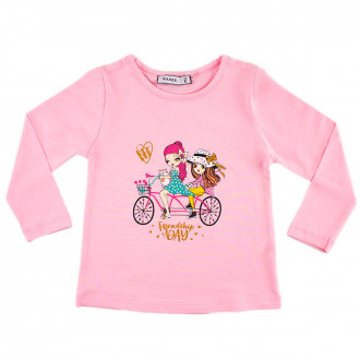 Блуза в розов цвят за момичета 