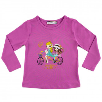 Блуза в лилав цвят за момичета