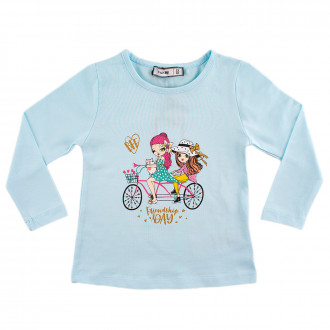 Блуза в светлосин цвят за момичета 