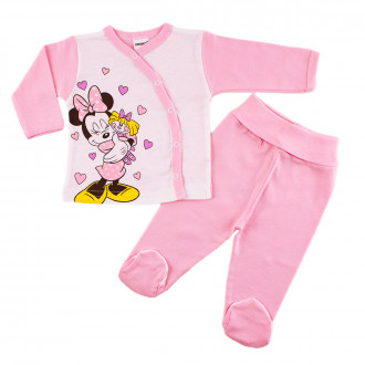 Бебешки комплект от памучен рипс