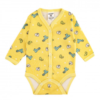 Боди от памучен интерлок с принтиран десен 